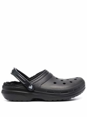 Crocs sandales à fourrure artificielle - Noir