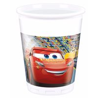 8x stuks Disney Cars feest bekers 200 ml - thumbnail