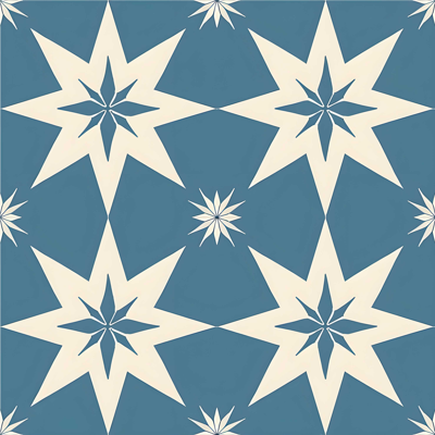 Blauw sterrenontwerp tegels behang