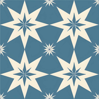 Blauw sterrenontwerp tegels behang