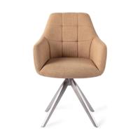 Jesper Home Noto eetkamerstoel Toasted Toffee turn steel
