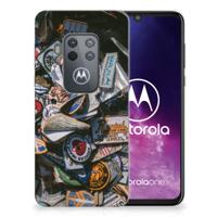 Motorola One Zoom | Siliconen hoesje | met foto Badges