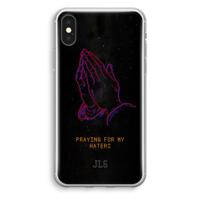 Praying For My Haters: iPhone XS Transparant Hoesje