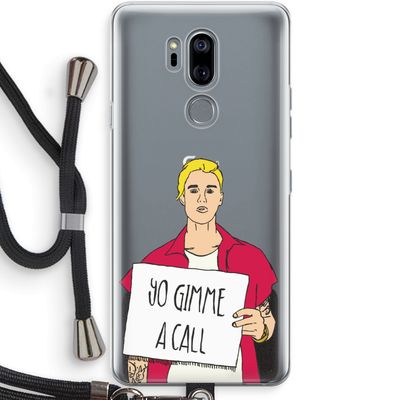 Gimme a call: LG G7 Thinq Transparant Hoesje met koord