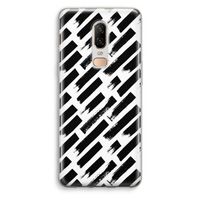 Zwarte vegen: OnePlus 6 Transparant Hoesje