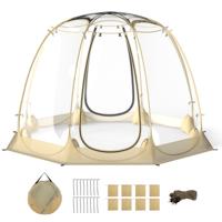 630° Transparant PVC Tent Pop Up Bubble Tent Blazentent voor 5-6 Personen 265 x 265 cm 630° Transparant PVC Tent Pop Up Bubble Tent Blazentent voor 5-6 Personen 265 x 265 cm