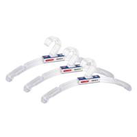 Kledinghangers Jackets - 15x stuks - kunststof - transparant - 42 cm - vaste haak