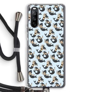 Zeemeermin: Sony Sony Xperia 10 III Transparant Hoesje met koord