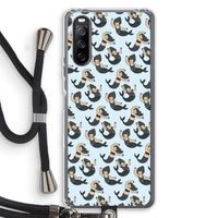 Zeemeermin: Sony Sony Xperia 10 III Transparant Hoesje met koord