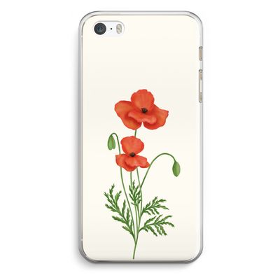 Red poppy: iPhone 5 / 5S / SE Transparant Hoesje