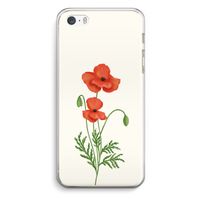 Red poppy: iPhone 5 / 5S / SE Transparant Hoesje