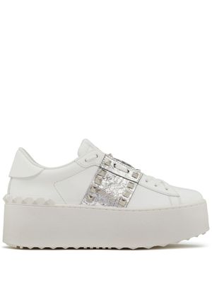Valentino Garavani baskets Rockstud Untitled à plateforme - Blanc