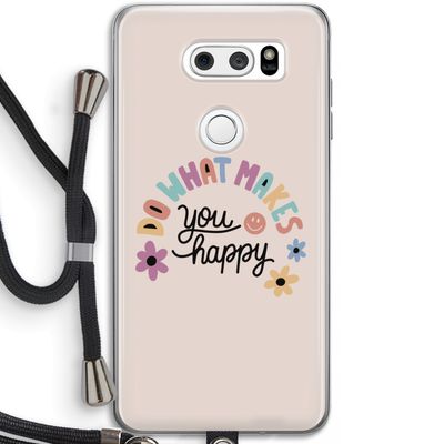 Happy days: LG V30 Transparant Hoesje met koord