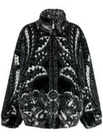 Philipp Plein veste bomber oversize à motif cachemire - Noir - thumbnail