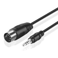 3.5mm Stereo Jack naar Din 5-Pin MIDI Plug Audio adapterkabel kabel lengte: 1.5m