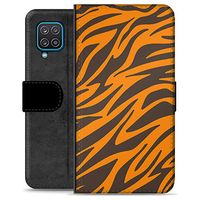 Samsung Galaxy A12 Premium Wallet Hoesje - Tijger