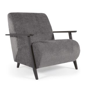 Kave Home Meghan fauteuil grijs chenille