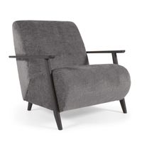 Kave Home Meghan fauteuil grijs chenille - thumbnail