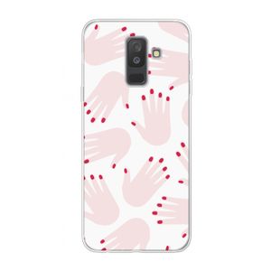Hands pink: Samsung Galaxy A6 Plus (2018) Transparant Hoesje