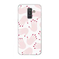 Hands pink: Samsung Galaxy A6 Plus (2018) Transparant Hoesje