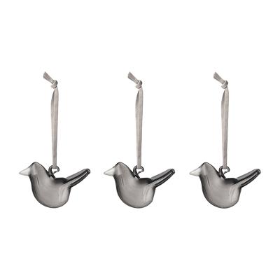 Iittala Glazen Mini vogel set grijs 3 stuks