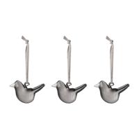 Iittala Glazen Mini vogel set grijs 3 stuks