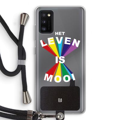 Het Leven Is Mooi: Samsung Galaxy A41 Transparant Hoesje met koord