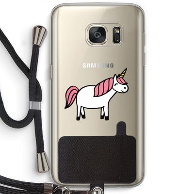Eenhoorn: Samsung Galaxy S7 Transparant Hoesje met koord
