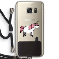 Eenhoorn: Samsung Galaxy S7 Transparant Hoesje met koord
