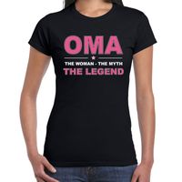 Oma the legend cadeau t-shirt zwart voor dames - thumbnail