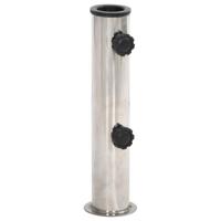 Parasolvoet voor 38/48 mm stok staal zilverkleurig