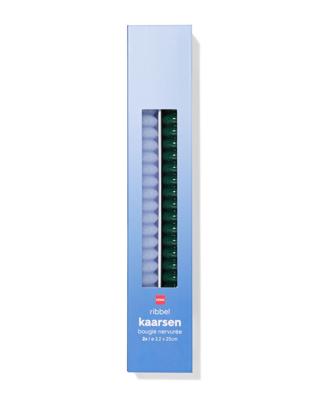 HEMA Huishoudkaarsen ⌀2.2x25cm Ribbel Blauw - 2 Stuks (blauw)