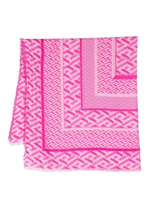 Versace écharpe à motif monogrammé - Rose