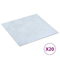 vidaXL Vloerplanken 20 st zelfklevend 1,86 m² PVC wit marmerpatroon