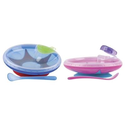 Warmtebehoudend bordje met zuignap & lepel 1 Stuks Warmtebehoudend bordje met zuignap & lepel 1 Stuks