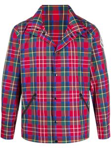 Moncler coupe-vent à motif tartan - Rouge