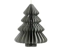 Kerstornament Papieren Kerstboom 15cm Grijs
