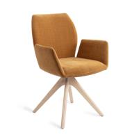Jesper Home Eetkamerstoel 'Misaki' Revolve Oak Bleach, kleur Honey Harvest