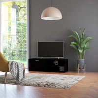 Tv-meubel 120x34x37 cm spaanplaat zwart