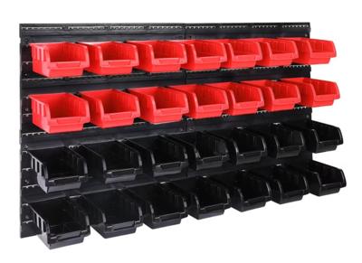 Gereedschapswand Zwart Rood 43-delig Stapelboxen