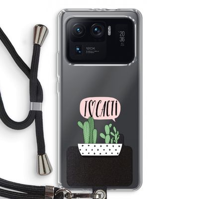 I love cacti: Xiaomi Mi 11 Ultra Transparant Hoesje met koord