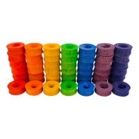 Papoose Toys Papoose Toys Mini Rainbow Ring 2.5cm/49pc