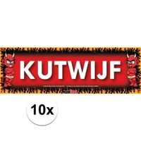 10x Sticky Devil stickers tekst Kutwijf