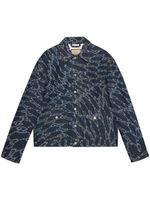 Gucci veste en jean à motif Wavy GG - Bleu - thumbnail