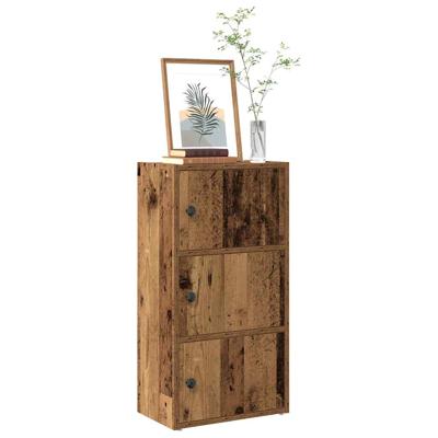 Boekenkast 40x24x77 cm bewerkt hout oud houtkleurig