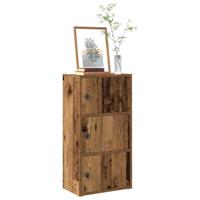 Boekenkast 40x24x77 cm bewerkt hout oud houtkleurig