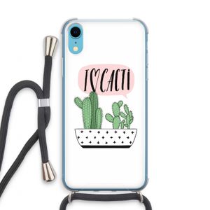 I love cacti: iPhone XR Transparant Hoesje met koord