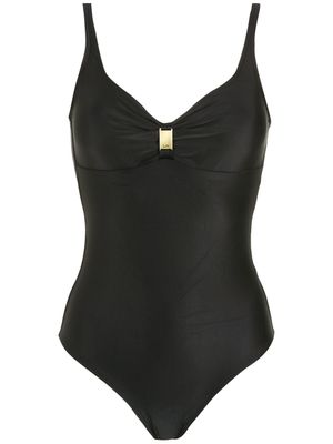 Lygia & Nanny maillot de bain Roberta à plaque logo - Noir