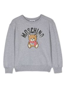 Moschino Kids sweat à logo Teddy Bear - Gris