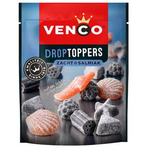 Venco Venco - Droptoppers Zacht & Salmiak 205 Gram 10 Stuks